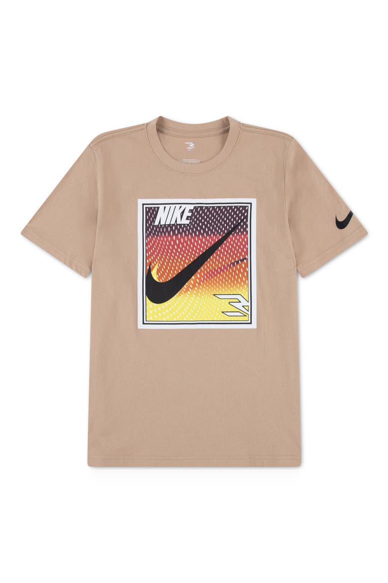 Kids' Pop Mesh Graphic T-Shirt, Main, color, HEMP