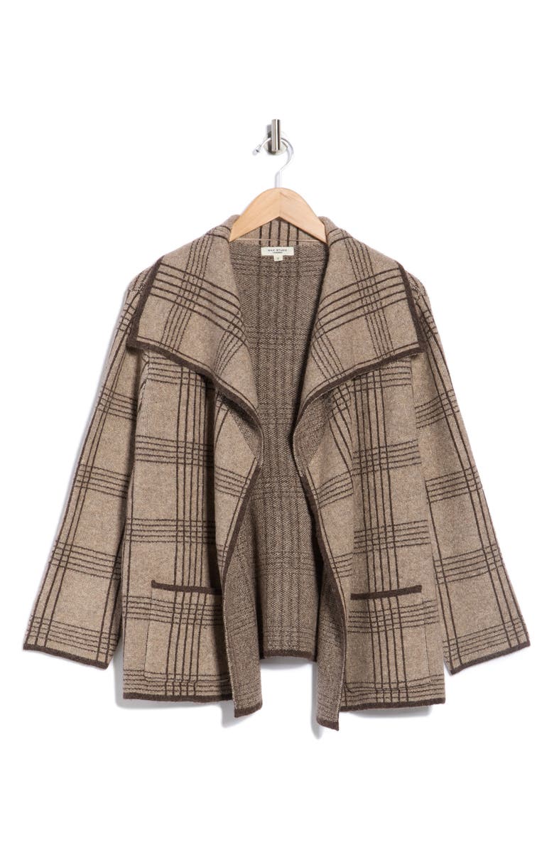 MAX STUDIO Cropped Coat, Main, color, Mocha/ Sepia