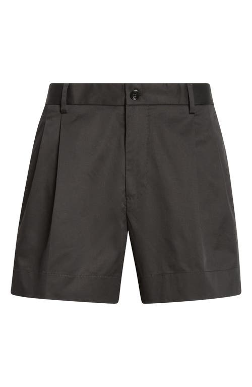 Dolce & Gabbana Dolce&gabbana Pleated Stretch Cotton Bermuda Shorts In Black