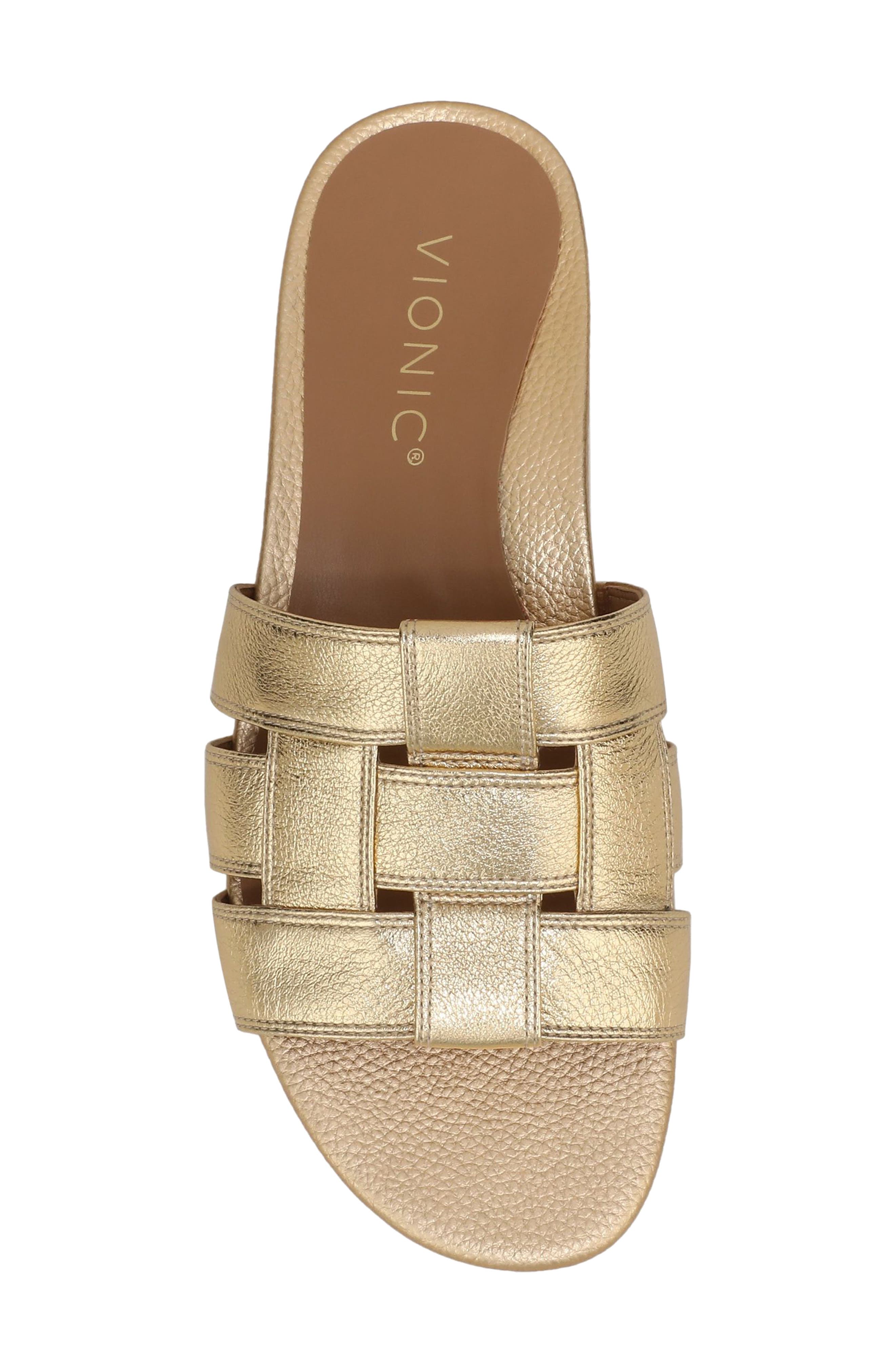 Glendora Slide Sandal, Alternate, color, GOLD