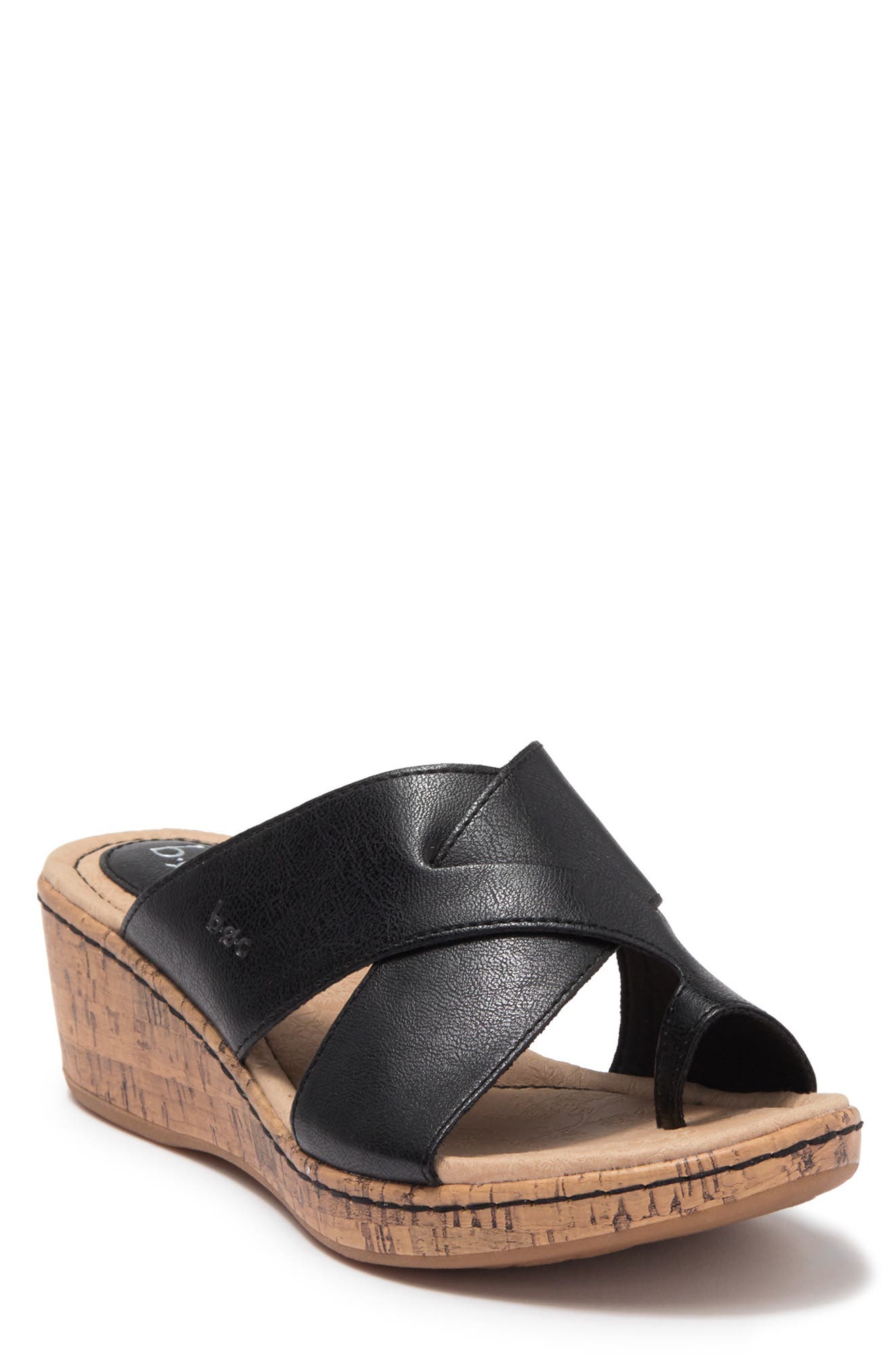 B O C Summer Crisscross Wedge Sandal, Main, color, Black