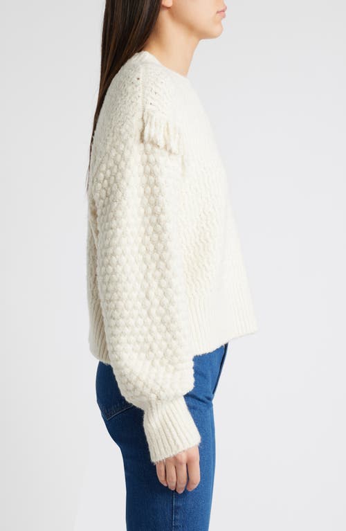 TREASURE & BOND TREASURE & BOND MIXED STITCH FRINGE SWEATER