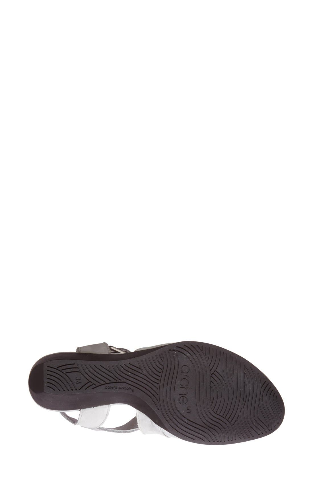 'Egwaro' Nubuck Wedge Sandal, Alternate, color, GREY