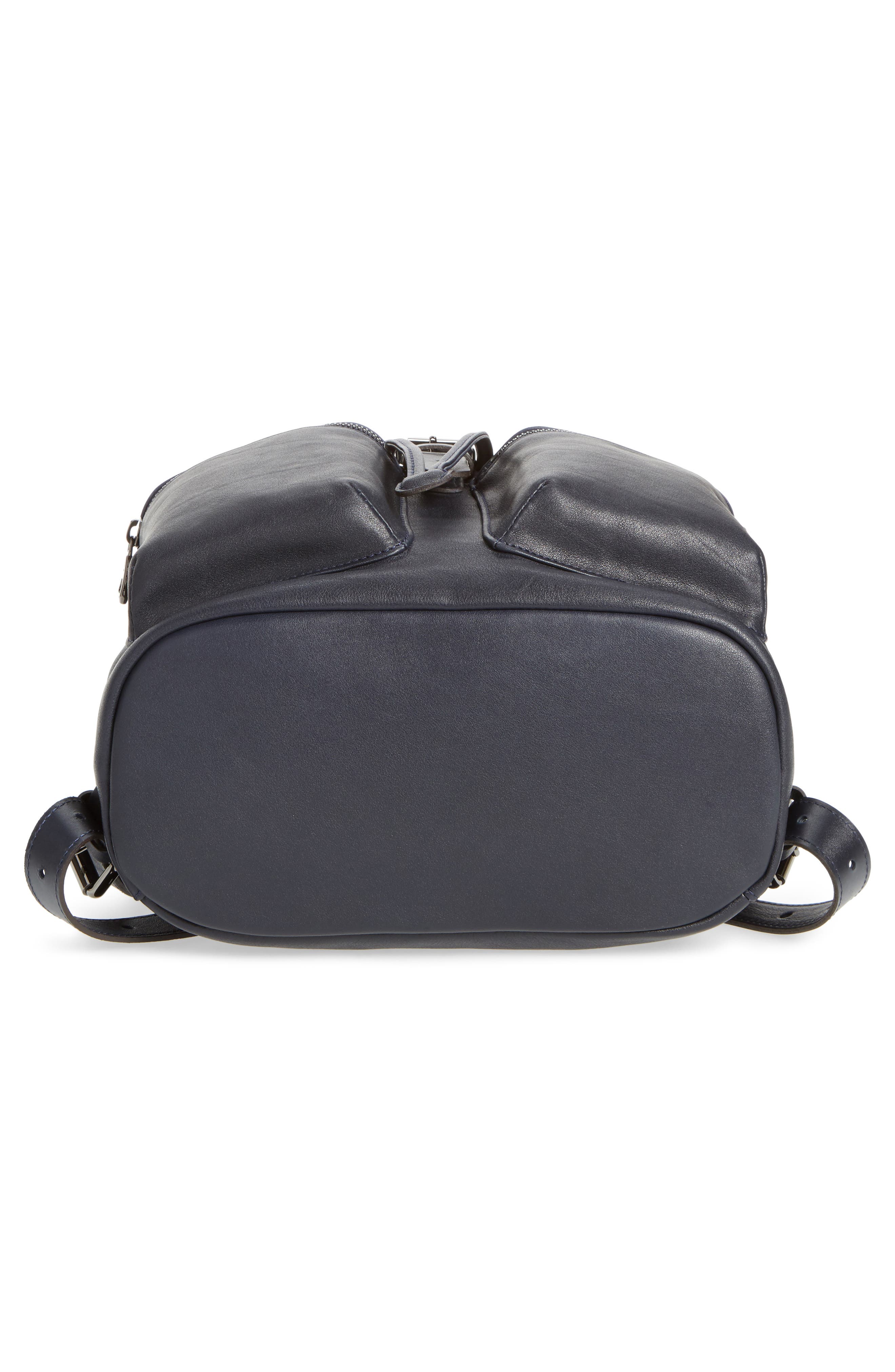 Longchamp 3D Leather Backpack, Alternate, color, Midnight Blue