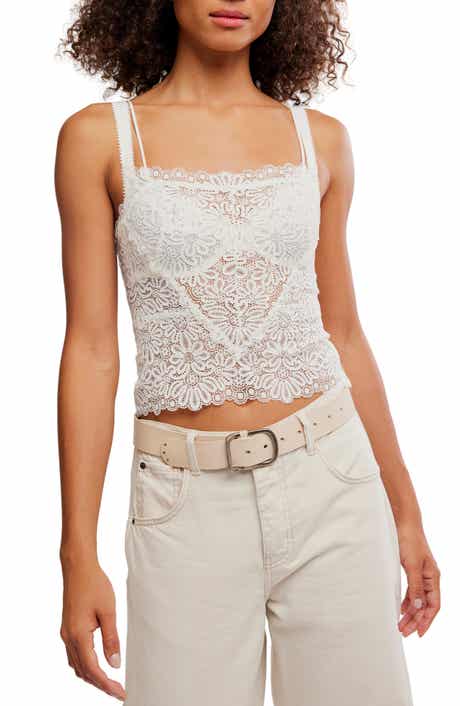 Love and Lace Semi Sheer Crop Camisole