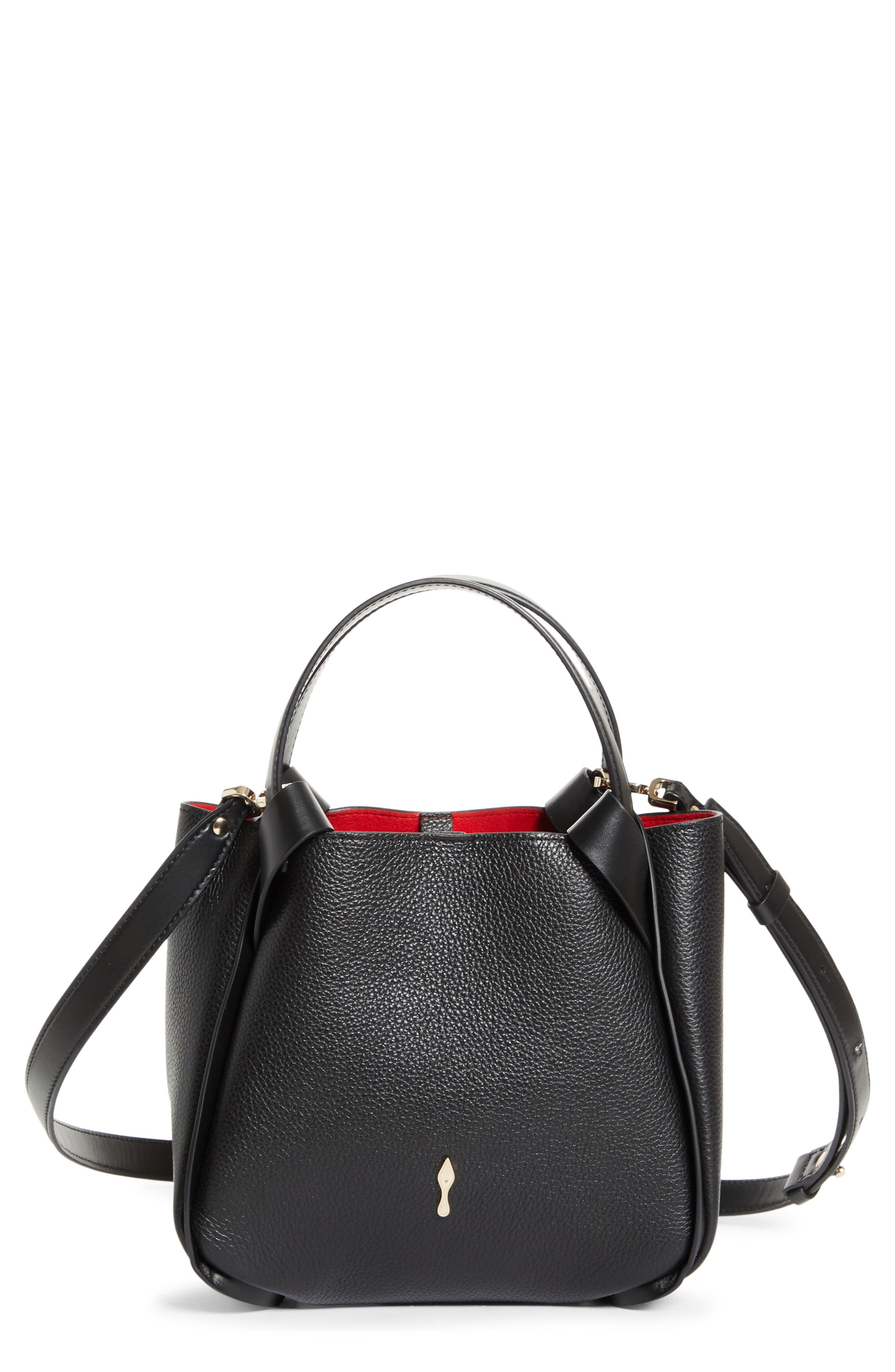 Christian Louboutin Mini Bettina Leather Tote, Main, color, Bk01 Black