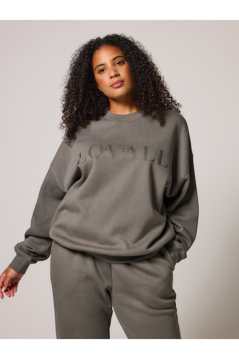 ALL SZN Oversized Sweatshirt, Alternate, color, Slate Green