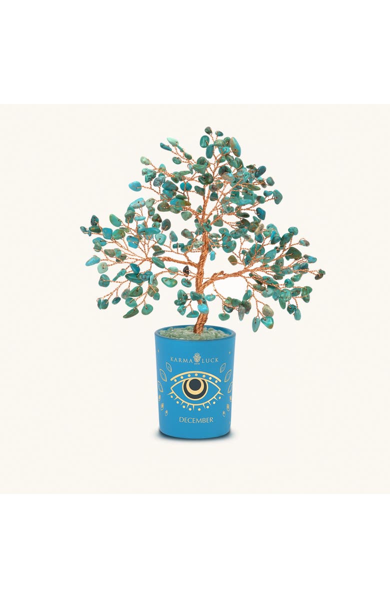 Karma and Luck Soulful Existence Turquoise December Birthday Tree, Main, color, Turquoise