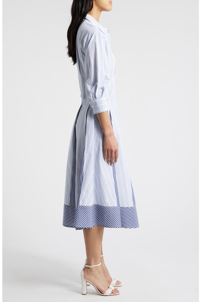 Stripe Cotton Poplin Shirtdress, Alternate, color, BLUE MULTI