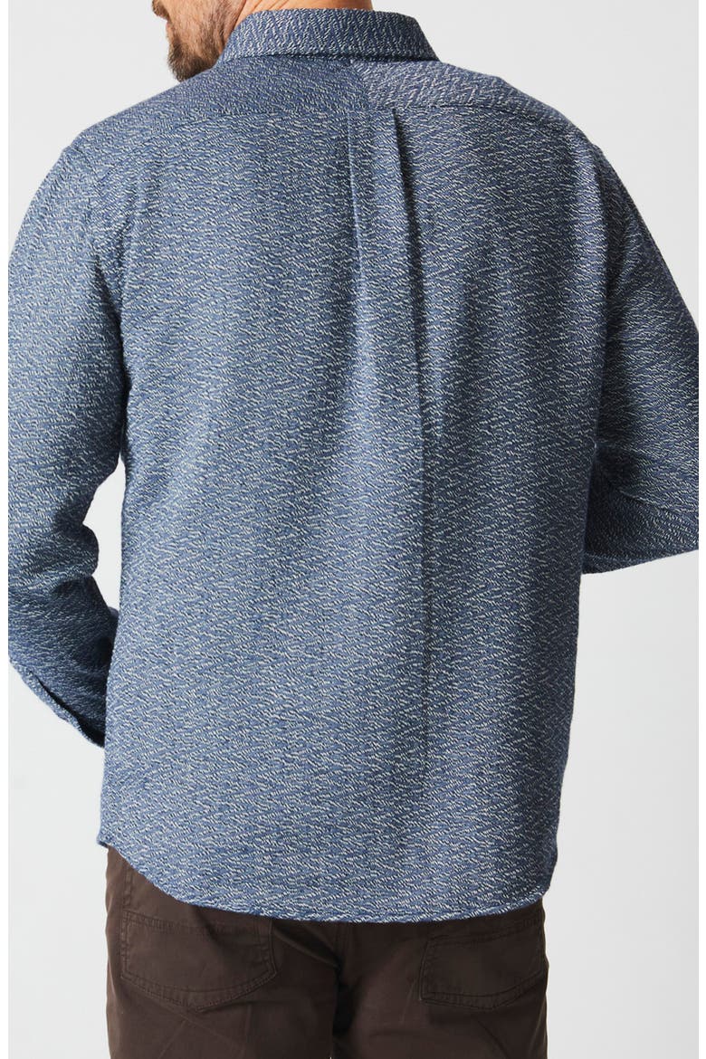 Wilson Zigzag Jacquard Button-Up Shirt, Alternate, color, CHAMBRAY BLUE