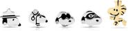 Crislu x Peanuts® Snoopy & the Gang Set of 5 Assorted Single Stud Earrings