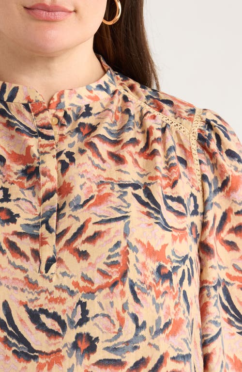 Caslonr Caslon(r) Embroidered Inset Top In Multi