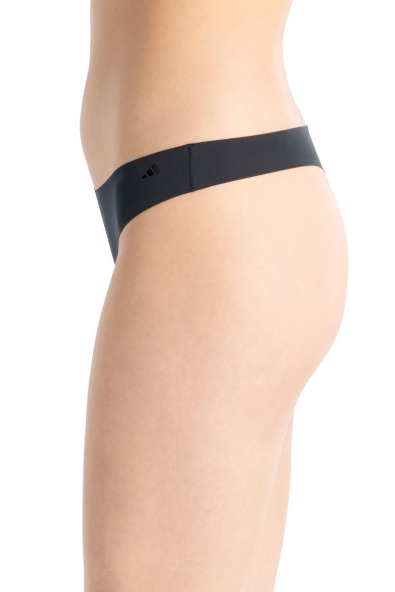 Set of 3 Thongs, Alternate, color, BLACK