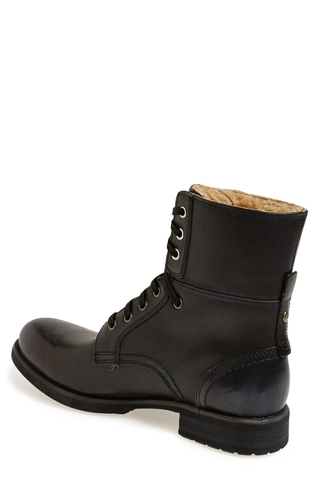 UGG<sup>®</sup> Australia 'Larus' Full Grain Leather Convertible Military Boot, Alternate, color, 