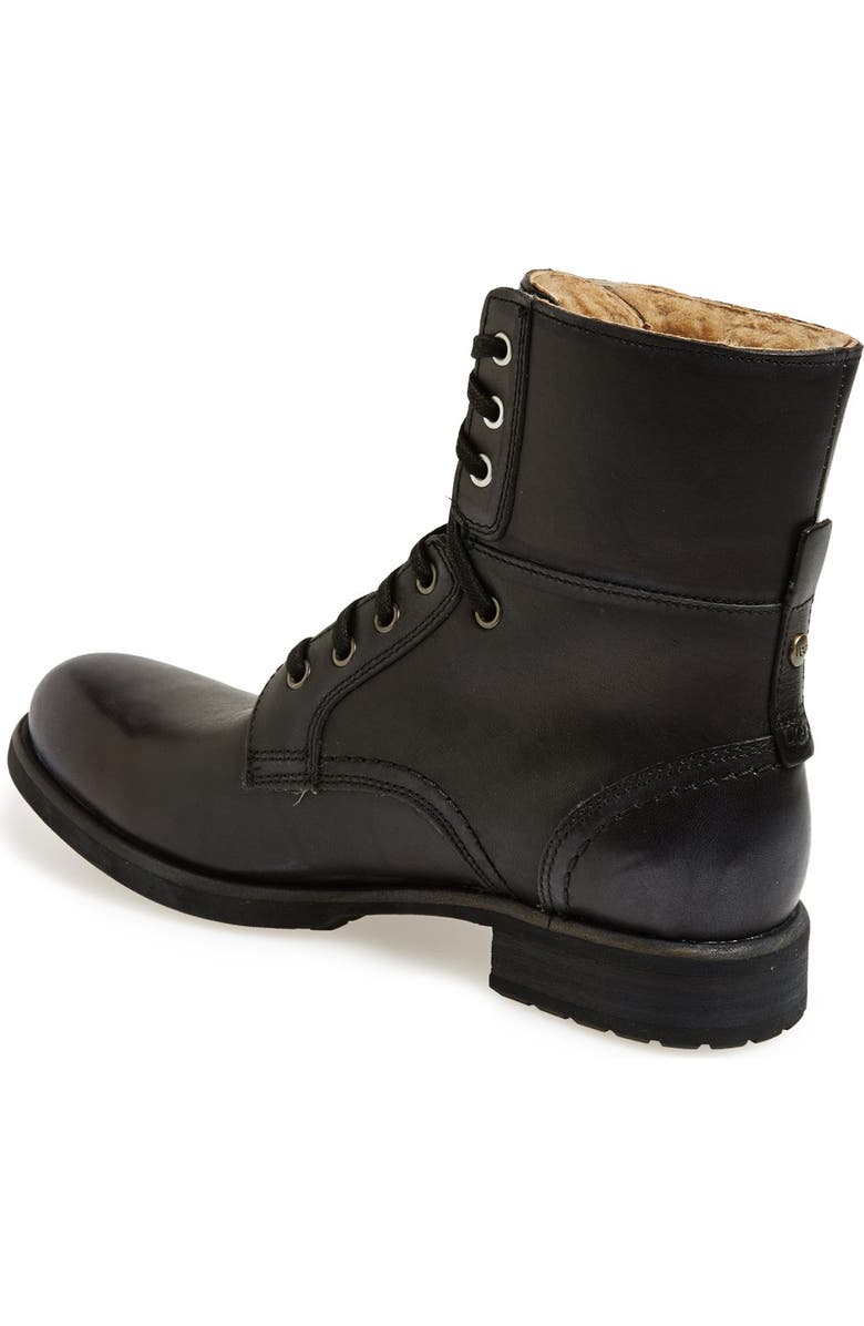 UGG<sup>®</sup> Australia 'Larus' Full Grain Leather Convertible Military Boot, Alternate, color,