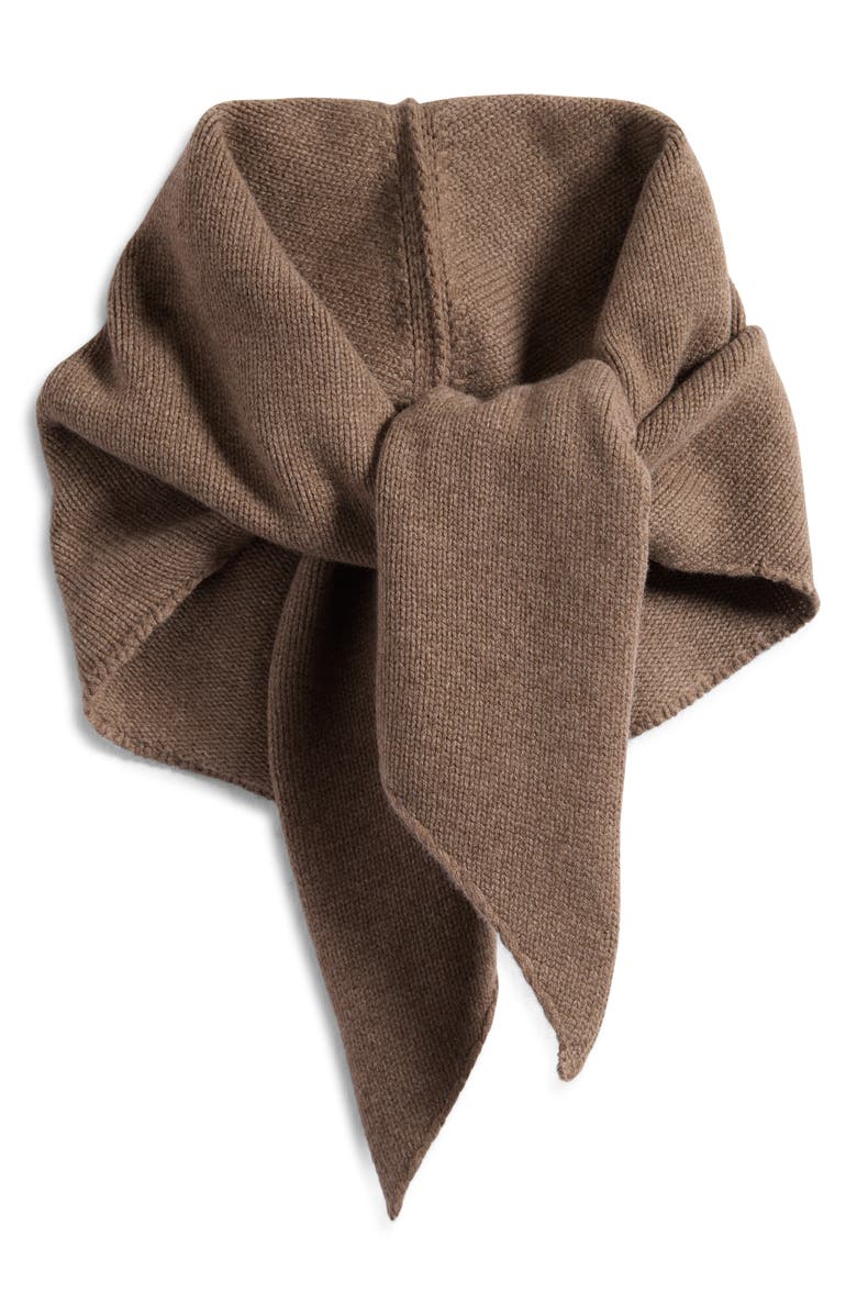 NACKIYÈ Queen's Guard Hooded Merino Wool & Cashmere Scarf, Alternate, color, Cappuccino