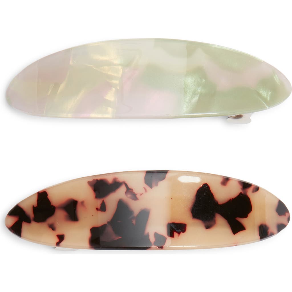 Chelsea28 2-Pack Barrettes in Ivory- Brown at Nordstrom