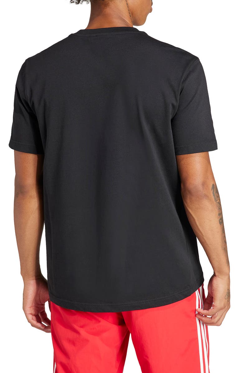 adidas Adicolor Trefoil Cotton Graphic T-Shirt, Alternate, color, Black