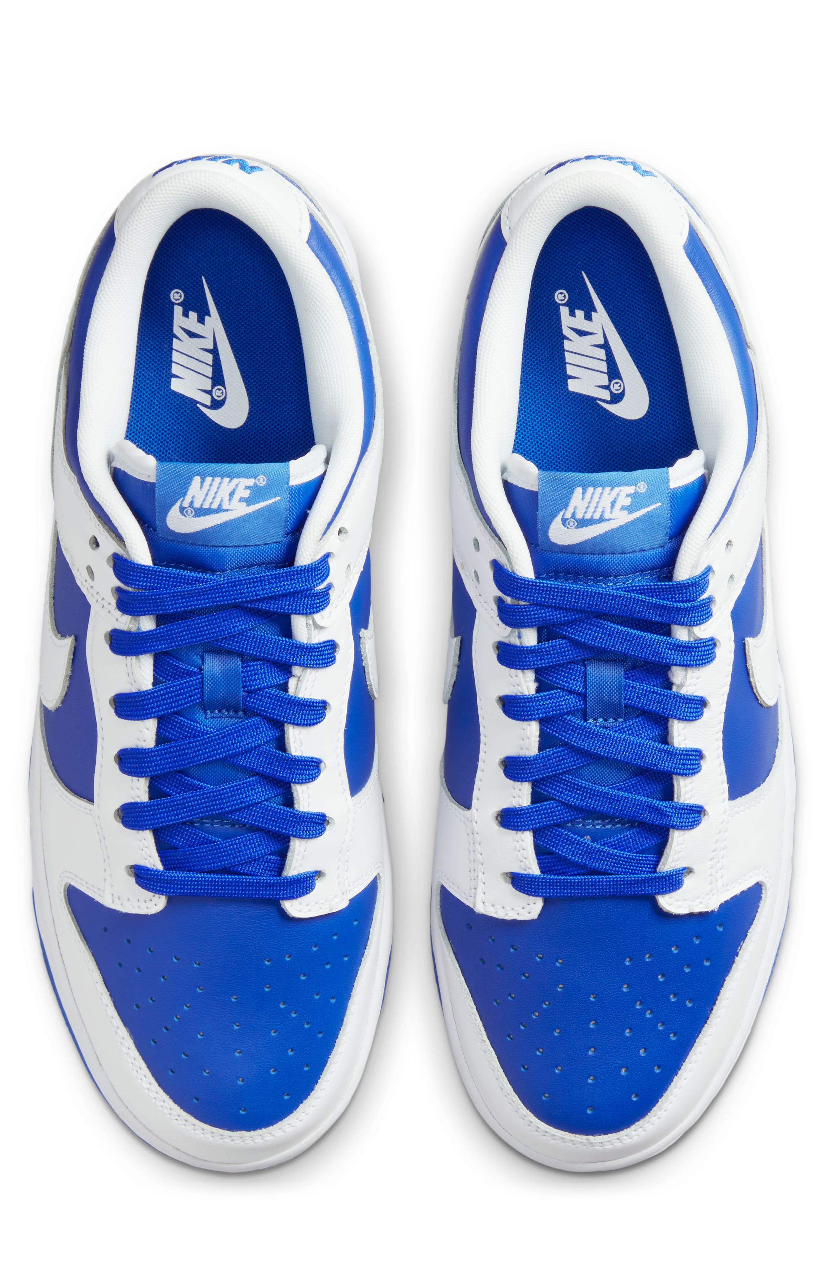 Nike Dunk Low Basketball Sneaker, Alternate, color, Racer Blue/ Racer Blue