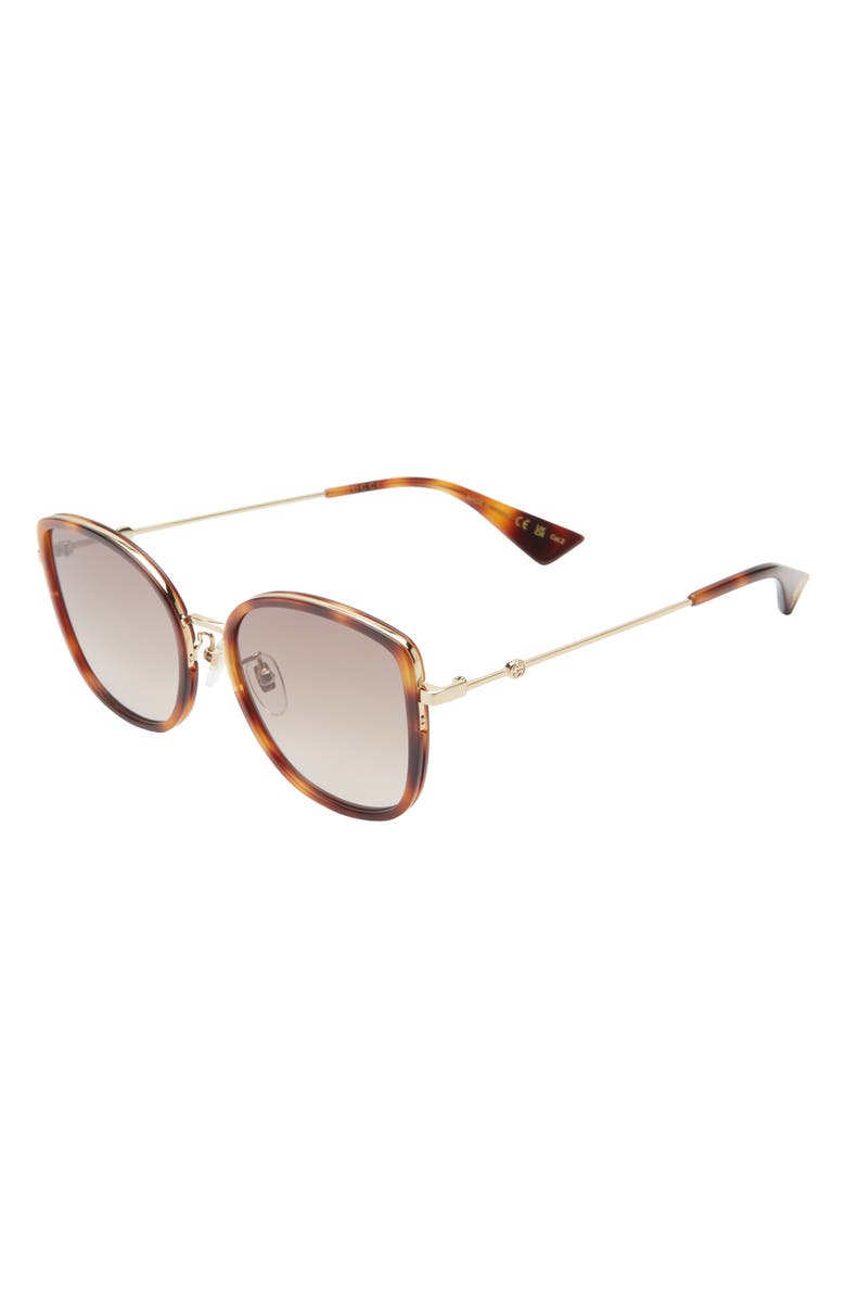 Gucci 56mm Cat Eye Sunglasses, Alternate, color,
