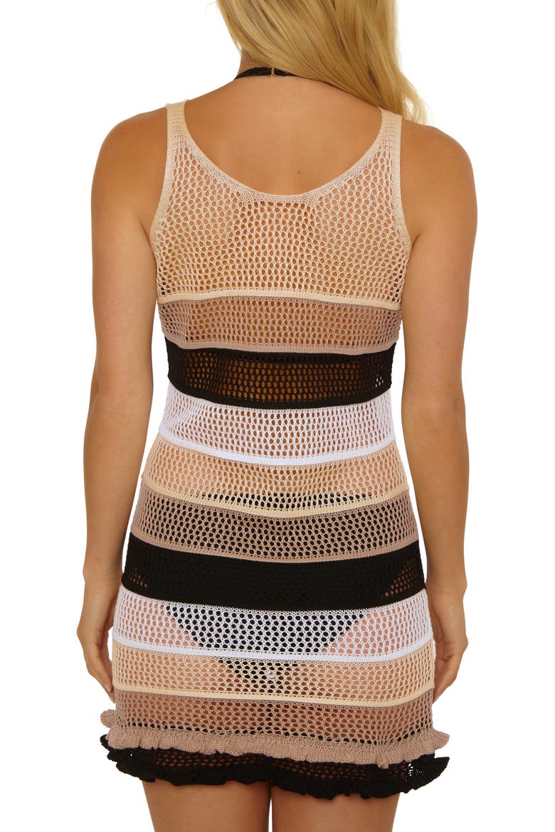 Mariposa Open Knit Cover-Up Dress, Alternate, color, BEIGE MULTI