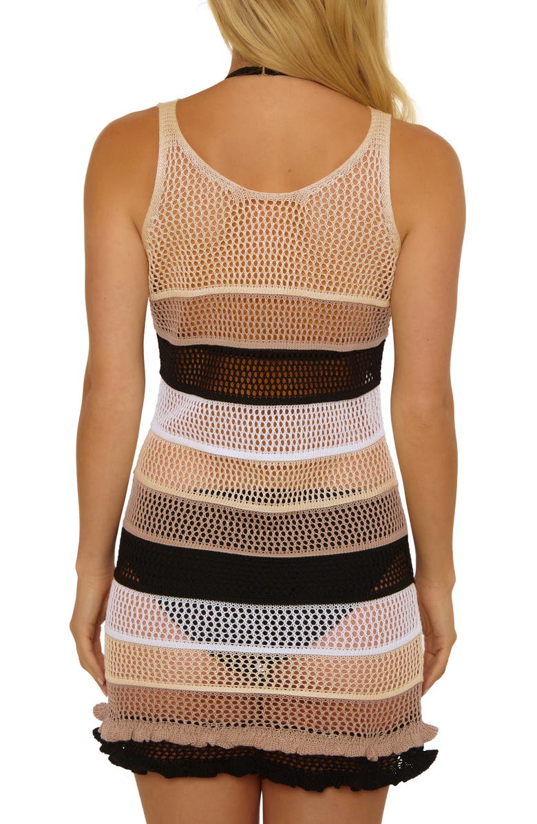 Isabella Rose Mariposa Open Knit Cover-Up Dress, Alternate, color, 