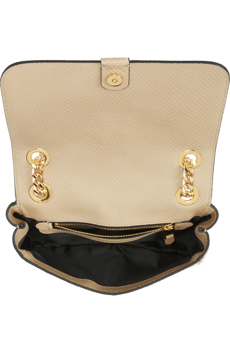 Moschino Python Embossed Leather Shoulder Bag, Alternate, color,