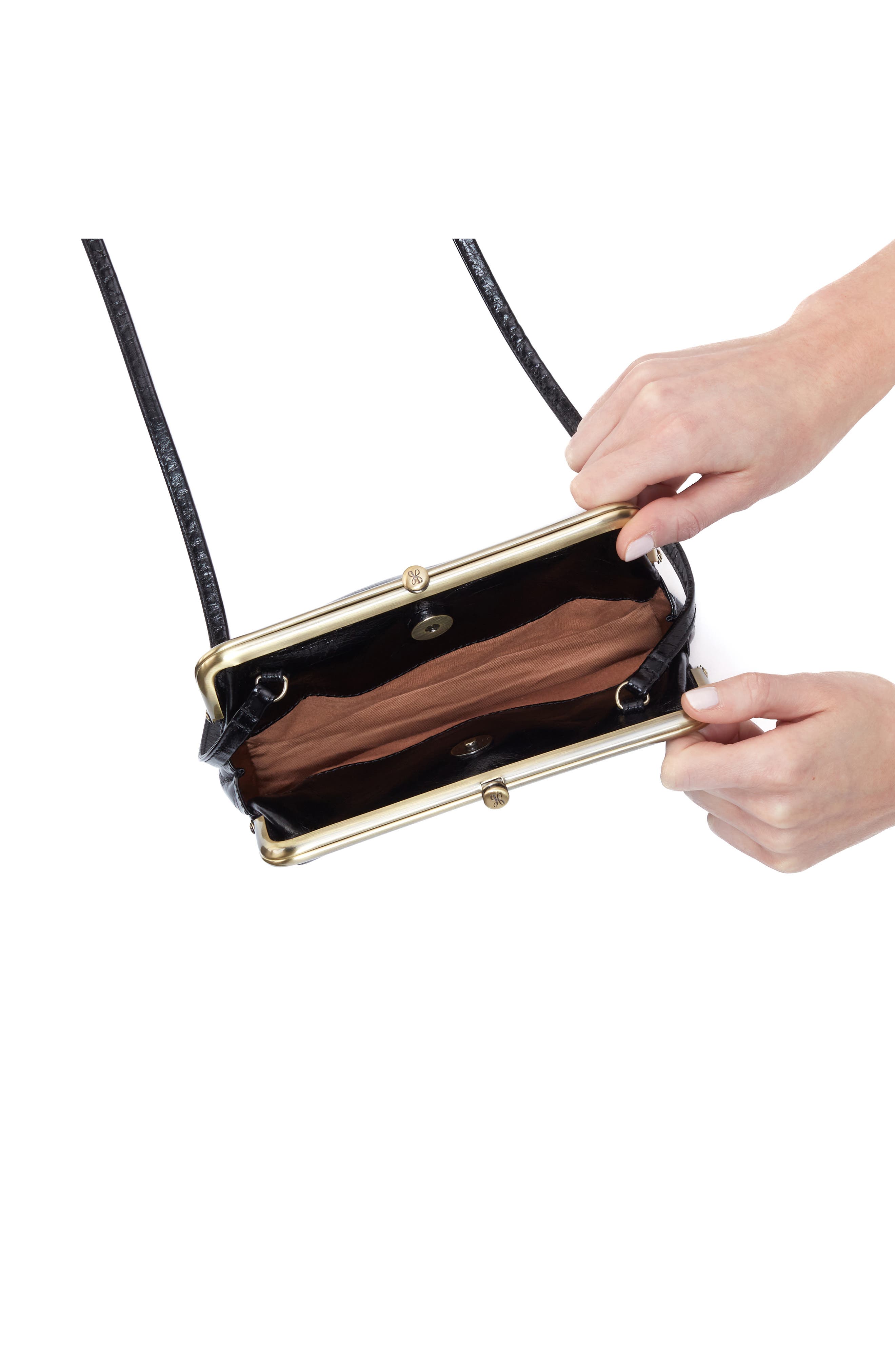 HOBO Lauren Leather Frame Crossbody Bag, Alternate, color, 