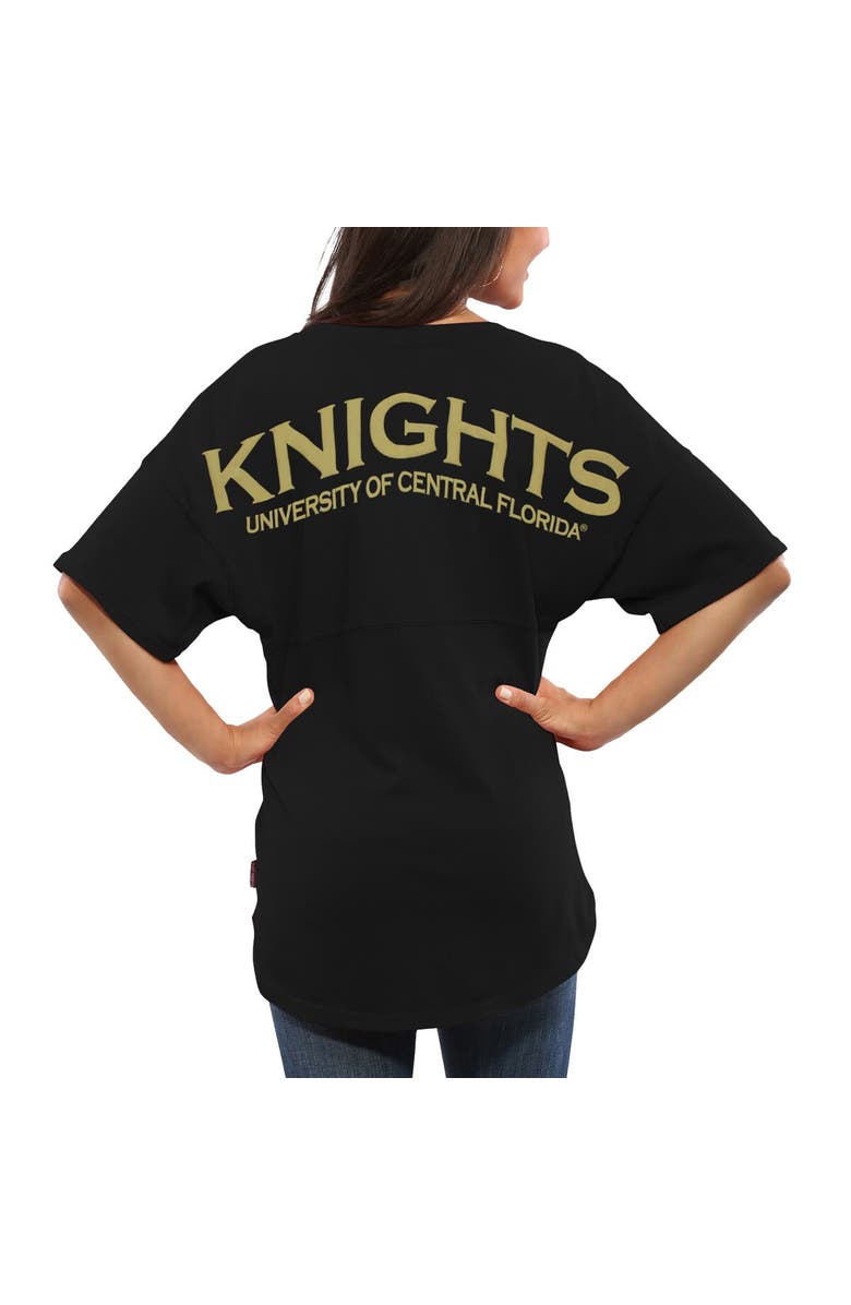 SPIRIT JERSEY Women's Black UCF Knights Spirit Jersey Oversized T-Shirt, Main, color,