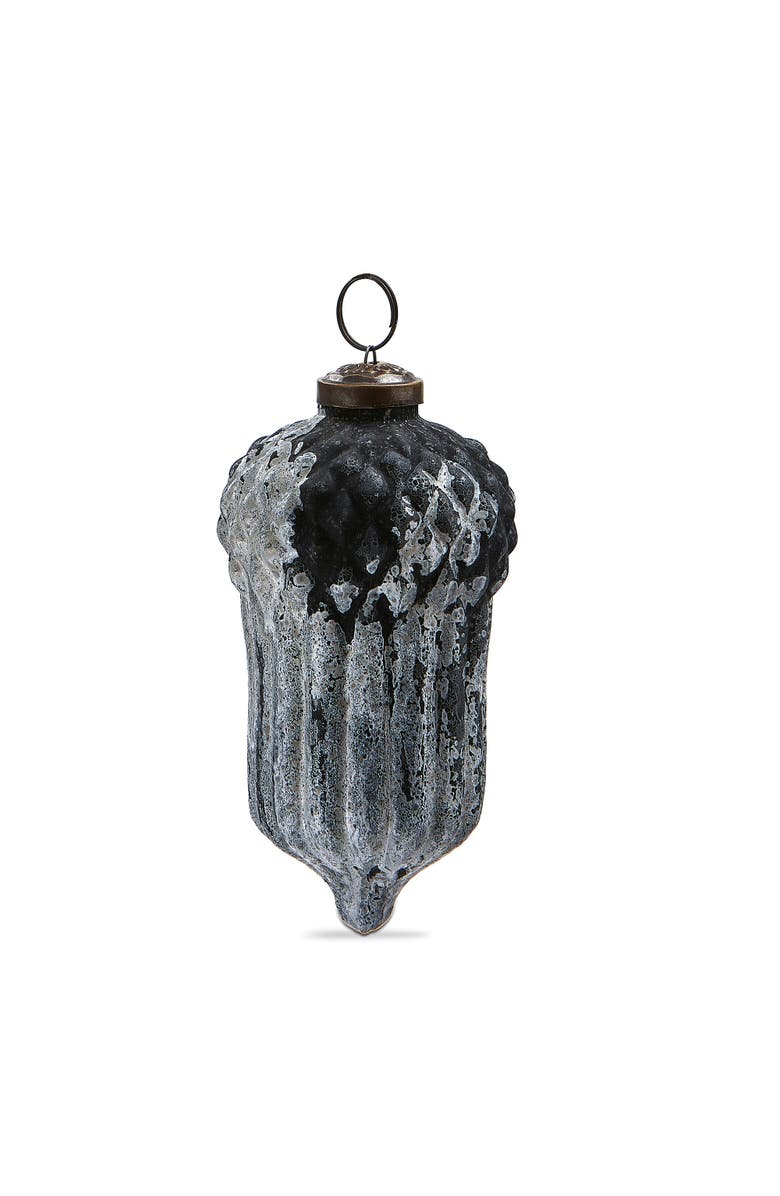 tag Twilight Acorn Glass Ornament Black Tree Decoration Christmas, Main, color, Black