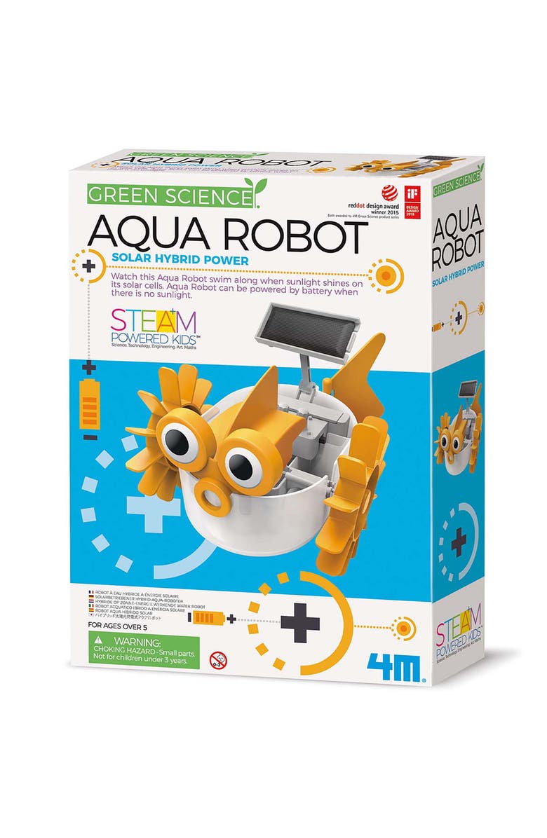 4M Green Science Aqua Robot Diy Swimming Fish Toy, Main, color, Multicolored