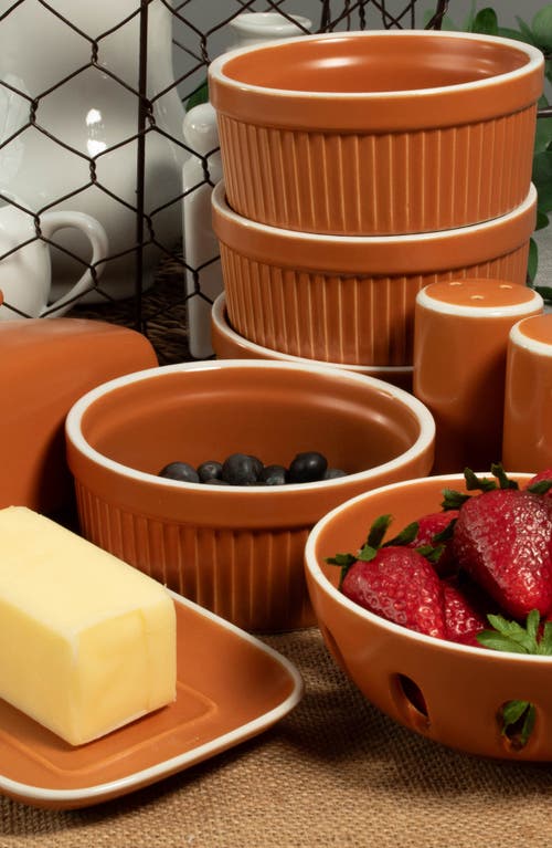 Bia Cordon Bleu 7-piece Terracotta Tabletop Dishes In Terracotta