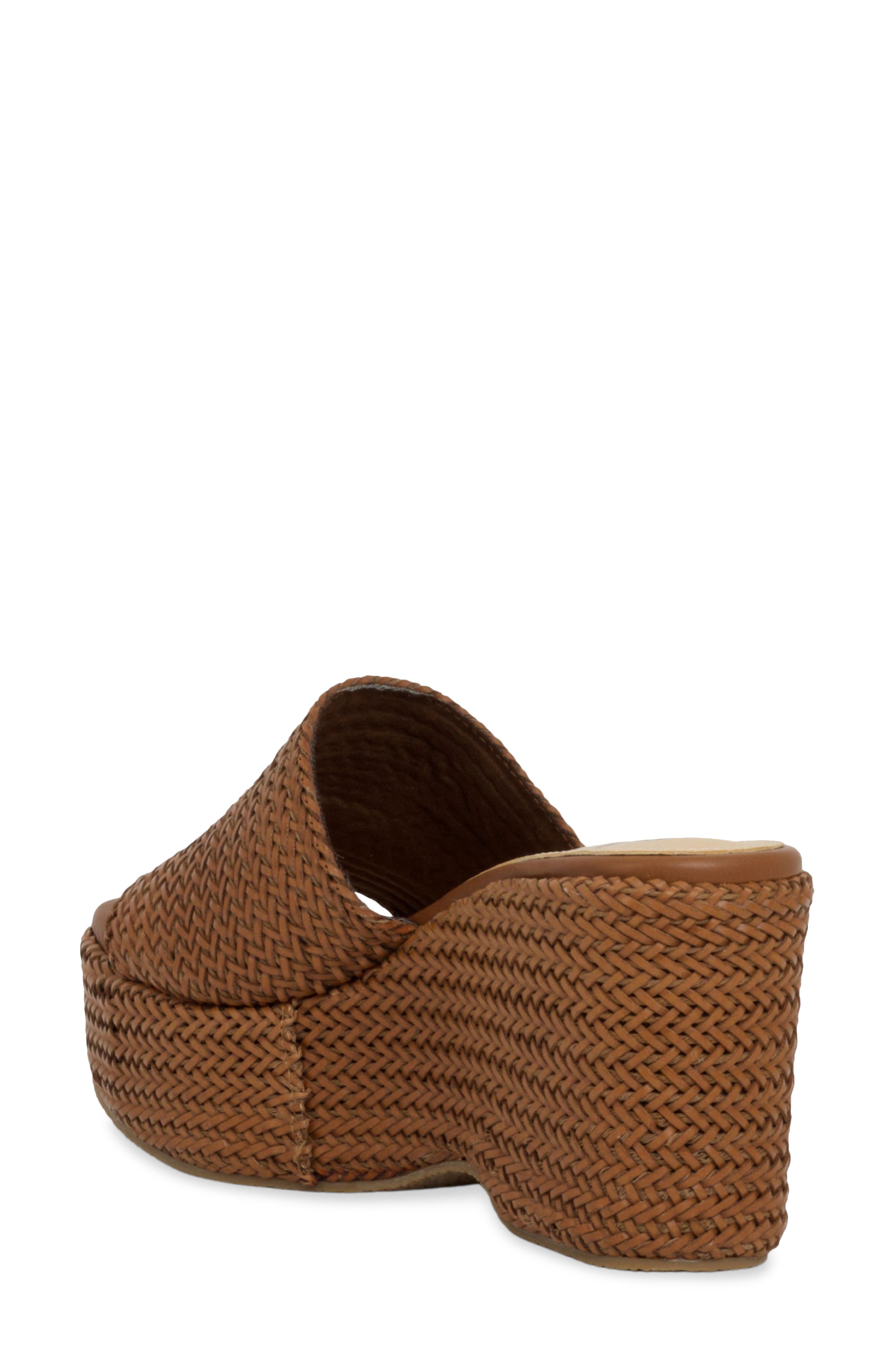 SHUSHOP Josie Platform Slide Sandal, Alternate, color, Tan
