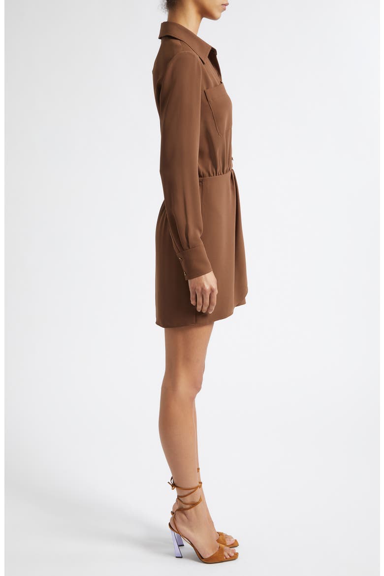 Norah Long Sleeve Shirtdress, Alternate, color, SEPIA