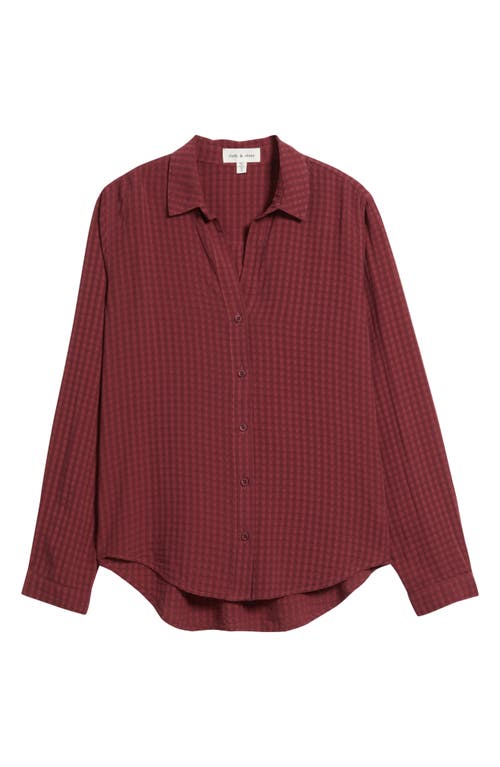 Cloth & Stone Classic Button-up Shirt In Burgundy