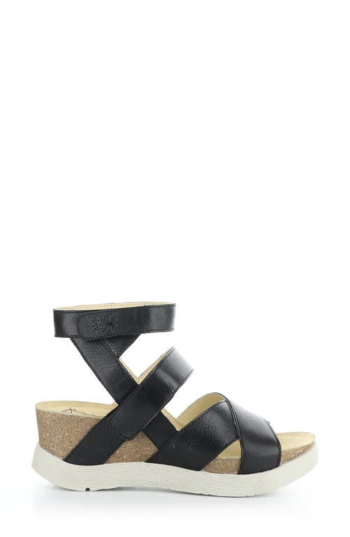 Shop Fly London 'wege' Leather Sandal In Black