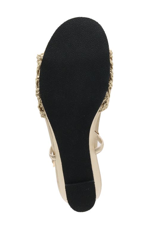 David Tate Danza Slingback Wedge Sandal In Gold