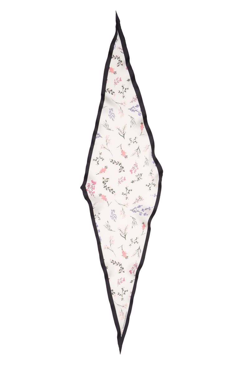 Pressed Flowers Diamond Silk Scarf, Alternate, color, WHISPER PINK
