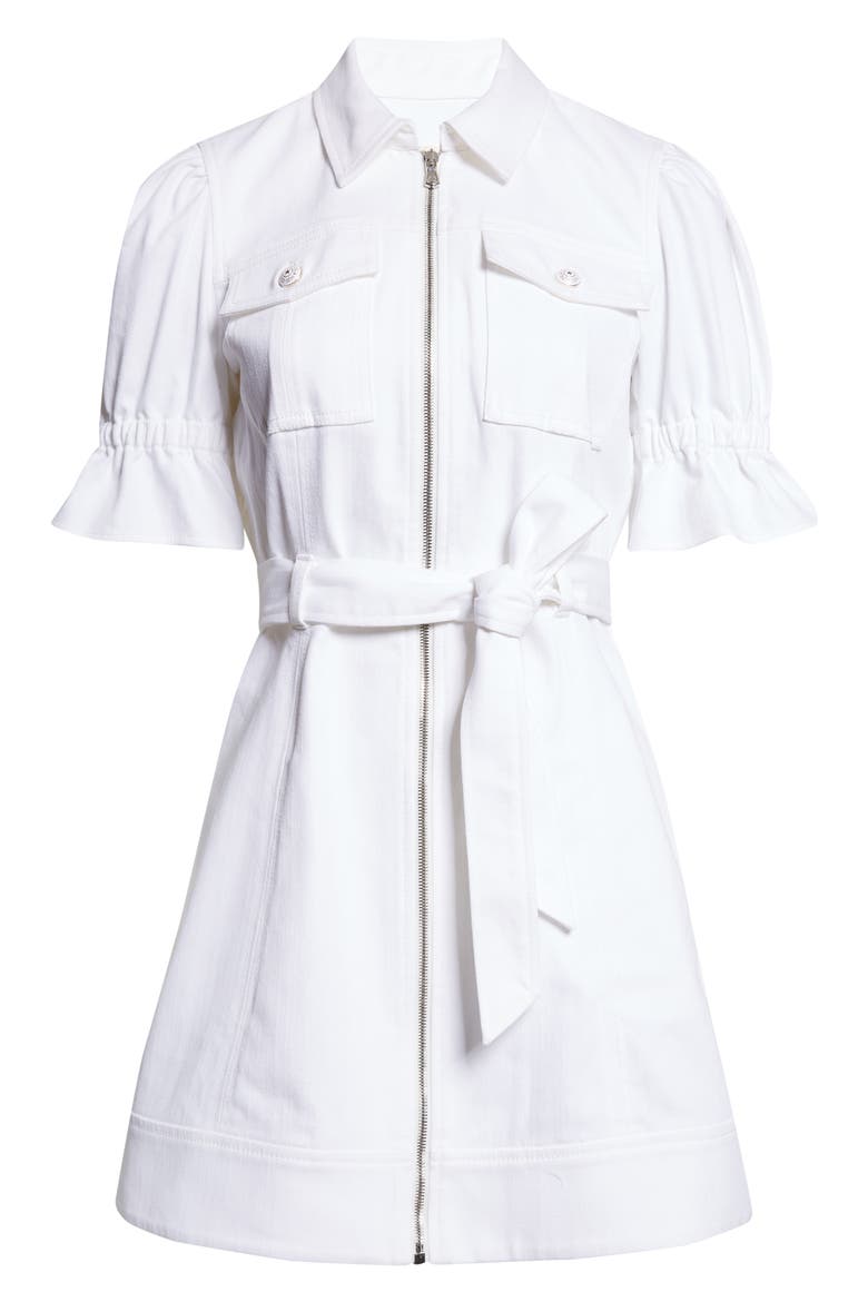 Holly Denim Shirtdress, Alternate, color, WHITE