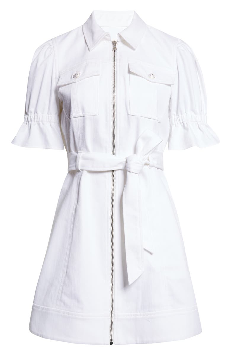 Cinq à Sept Holly Denim Shirtdress, Alternate, color, White
