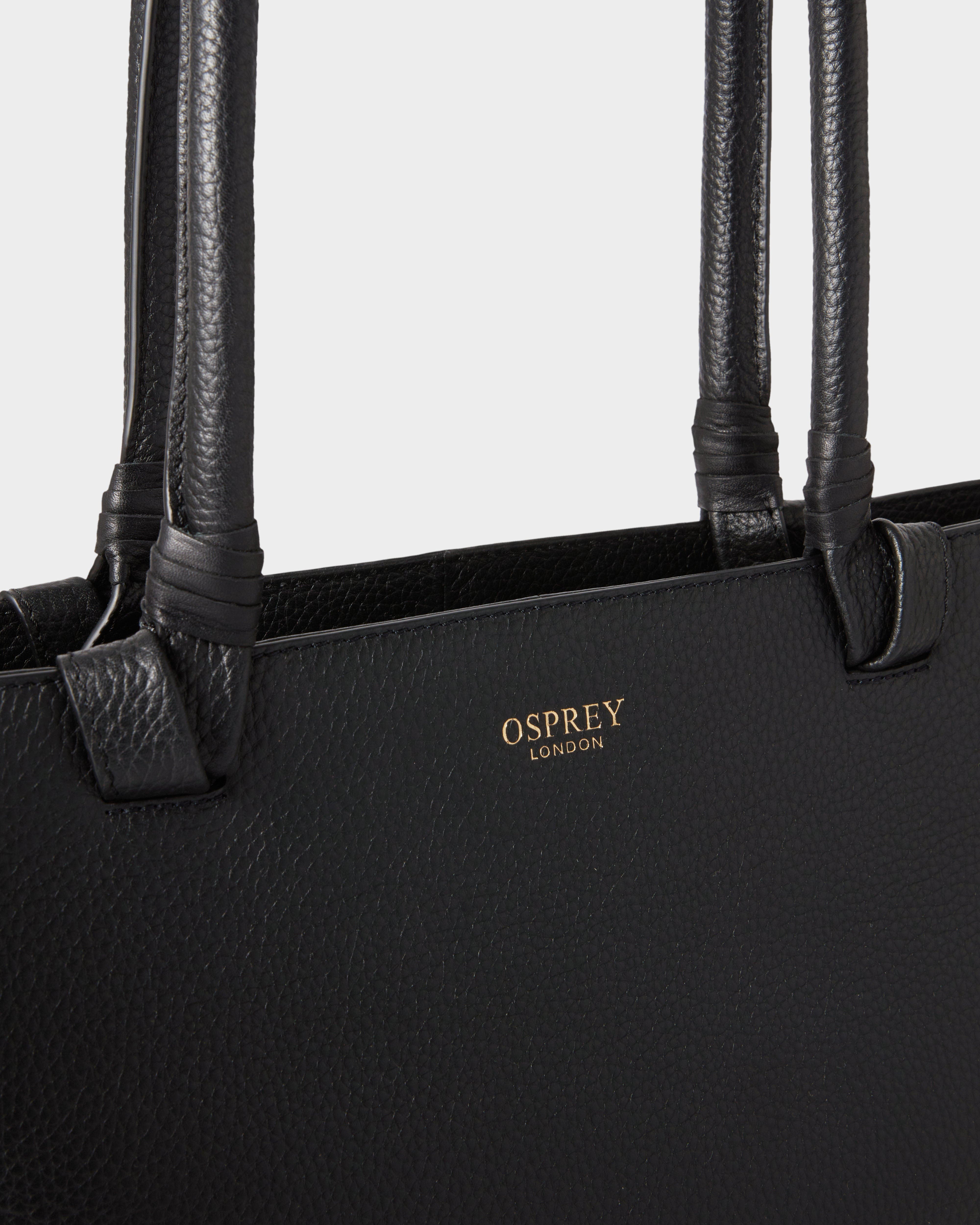 The Collier Leather Tote Bag, Alternate, color, Black