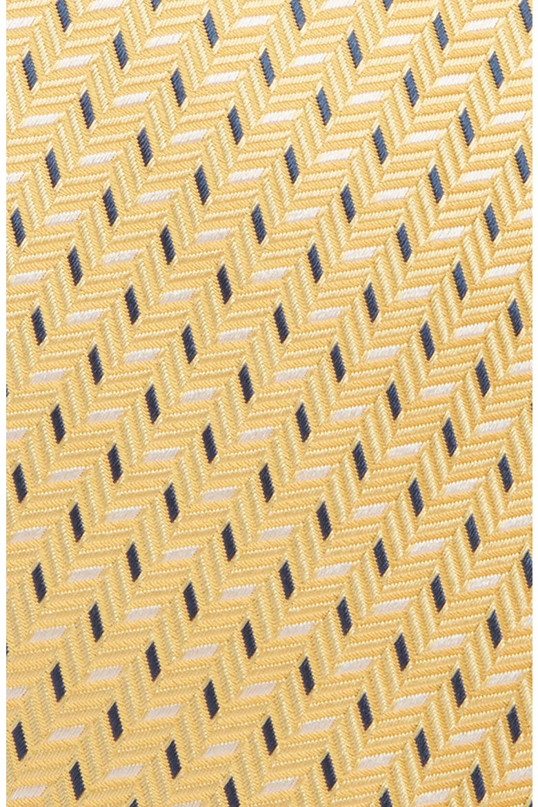 Herringbone Silk Tie, Alternate, color, YELLOW