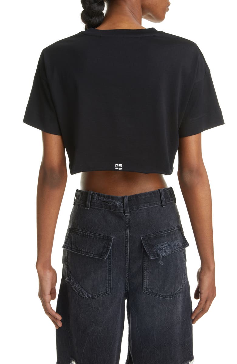 Givenchy Logo Crop Graphic Tee, Alternate, color, 