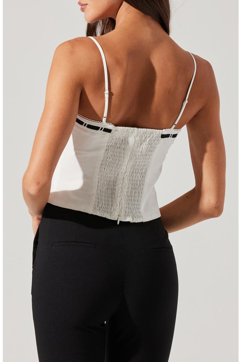 Ribbon Detail Paiton Top, Alternate, color, WHITE