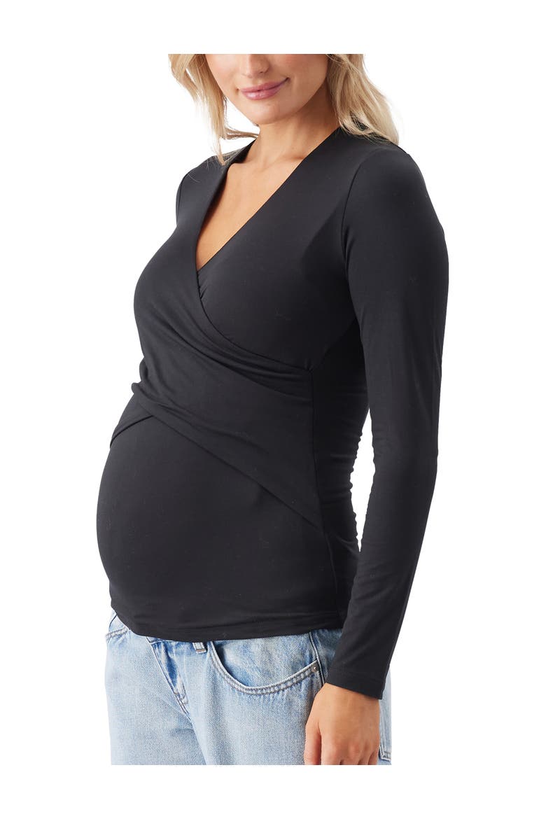 Luxe Knit Embrace Nursing Top, Alternate, color, Black