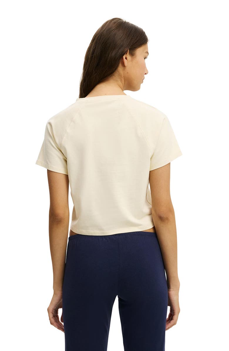 COTTON ON BODY Women's Dreamy Soft V Neck Baby Tee, Alternate, color, Coconut Milk Dreamers