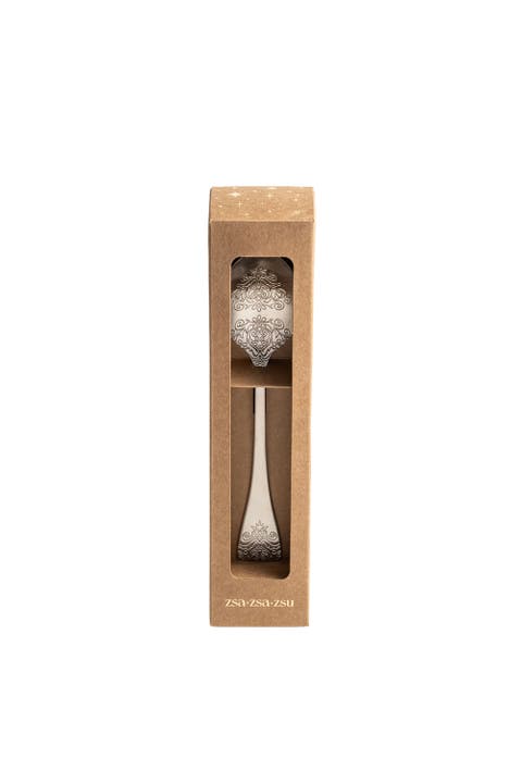 Dume Patterned Stainless Steel Dessert Spoon Set of 4