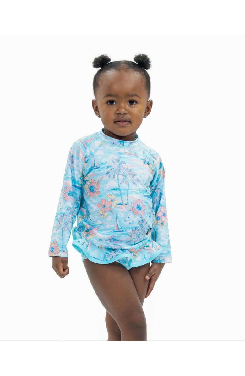 Kenny Flowers The BVIs - Kids Rash Guard UPF 50+, Main, color, Light Blue
