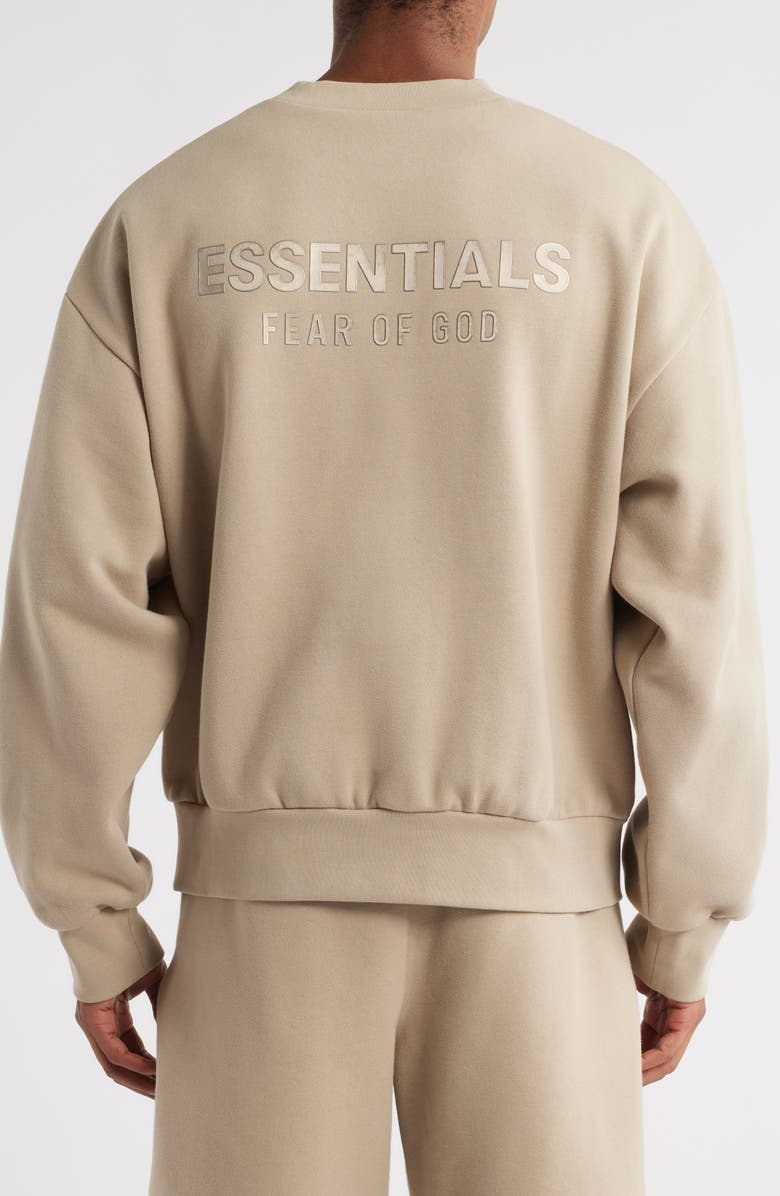 Fear of God Essentials Classic Fit Fleece Crewneck Sweatshirt, Main, color, Timber