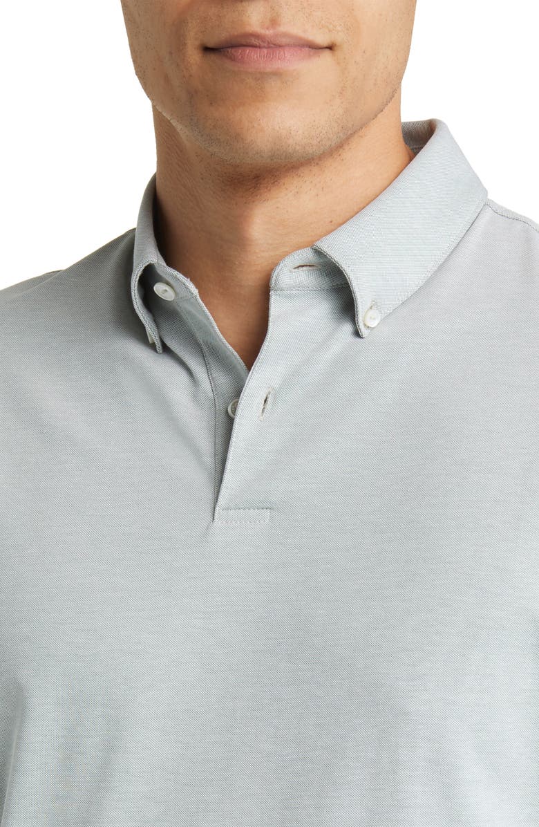 Peter Millar Albatross Pima Cotton Blend Piqué Button-Down Polo, Alternate, color, 